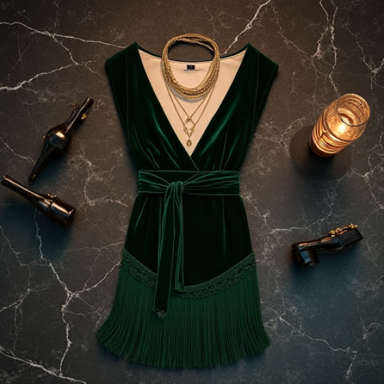 Women's Movement Fringe Wrap Dress