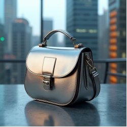 Women's Metallic Saddle Bag