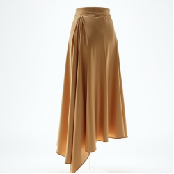 Women's Flared Hem Midi Skirt