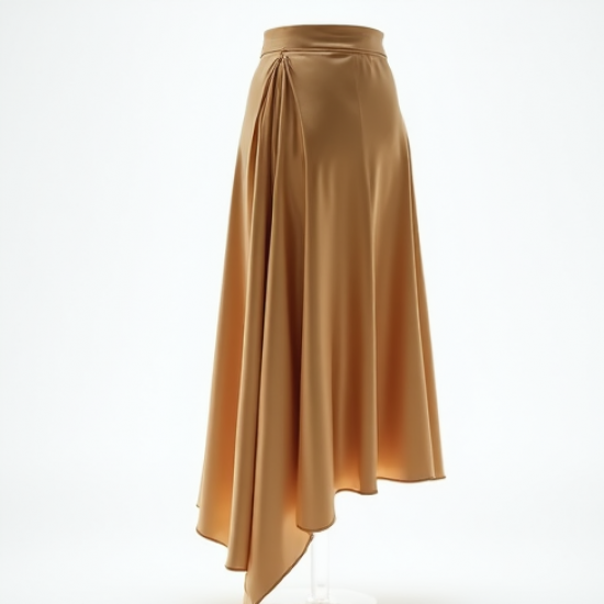 Women's Flared Hem Midi Skirt