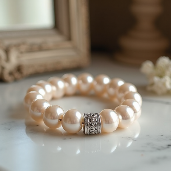 Women's Double Pearl Strand Bracelet