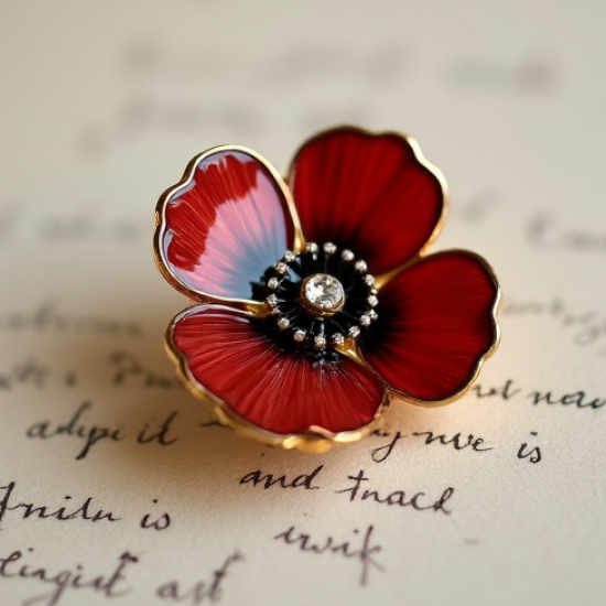 Women's Floral Enamel Brooch