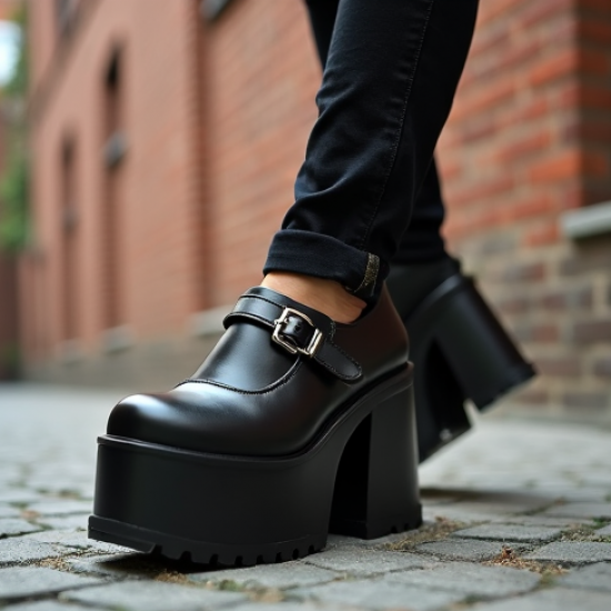 Women's Buckle Strap Platform Mary Jane