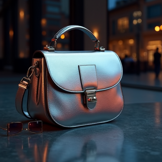 Women's Metallic Saddle Bag