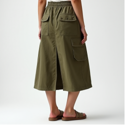 Women's Earth Tone Cargo Skirt