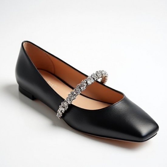 Women's Crystal Chain Ballet Flat