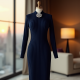 Women's Brooch-Accented Knit Dress