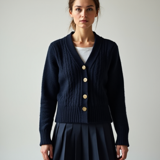 Women's Schoolgirl Cardigan Set