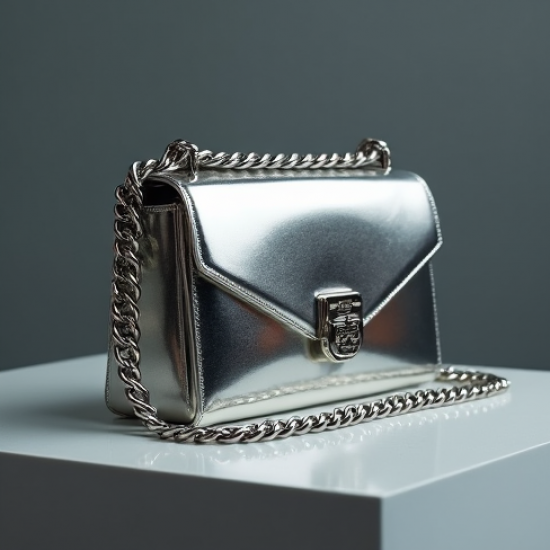 Women's Metallic Chain Bag