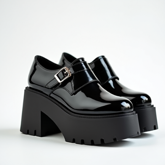 Women's Patent Thick Sole MJ