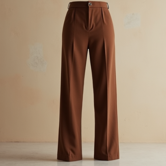 Women's Mocha Suede-Look Pants
