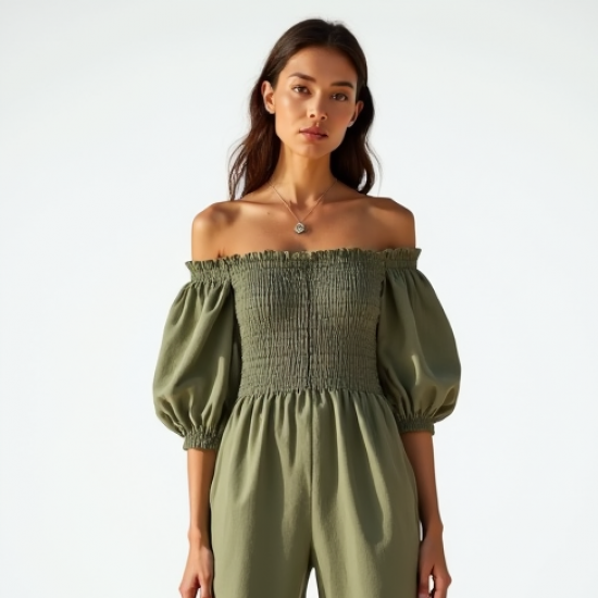 Women's Off-Shoulder Smocked Top