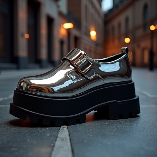 Women's Metallic Platform Mary Jane