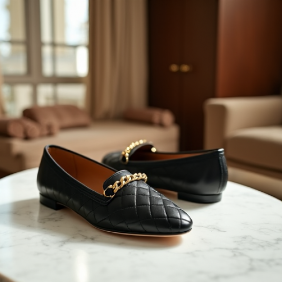 Women's Embellished Chain Ballet Flat