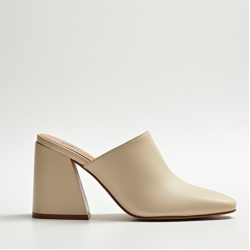 Women's Asymmetrical Heel Mule