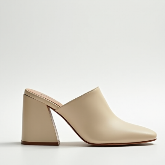 Women's Asymmetrical Heel Mule