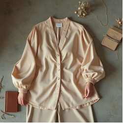 Women's Oversized Shoulder Poet Blouse