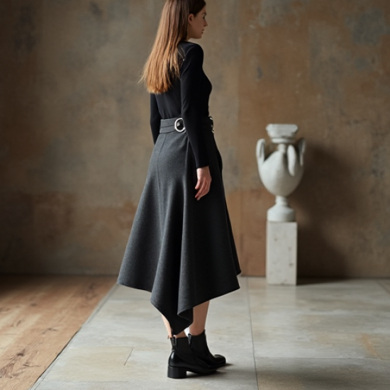 Women's Sculptural Wrap Skirt