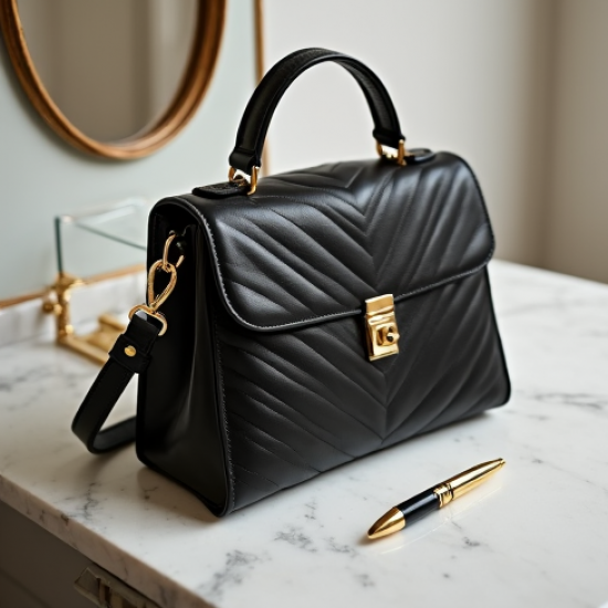 Women's Quilted Top-Handle Bag