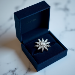 Women's Crystal Brooch Set