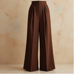 Women's Chocolate Brown Wide Trousers