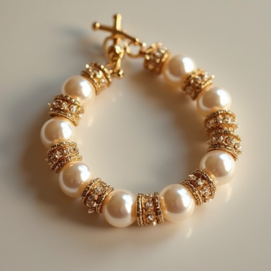 Women's Pearl & Chain Bracelet