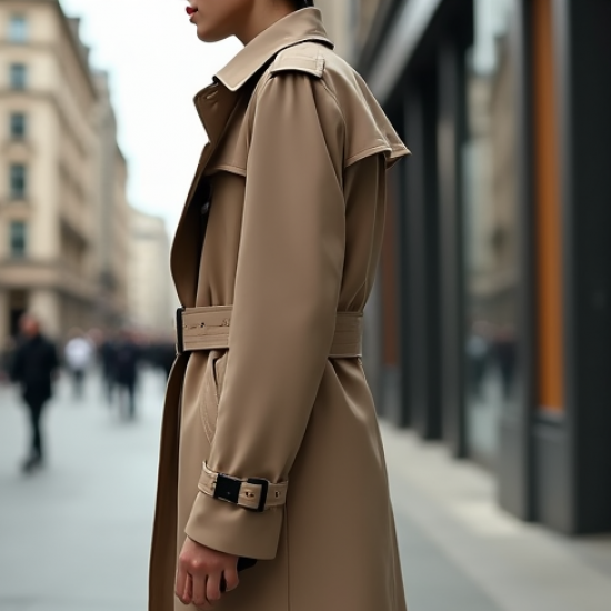 Women's Sculpted Shoulder Trench