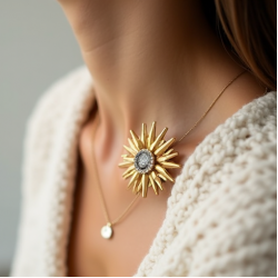 Women's Mixed Metal Brooch Set