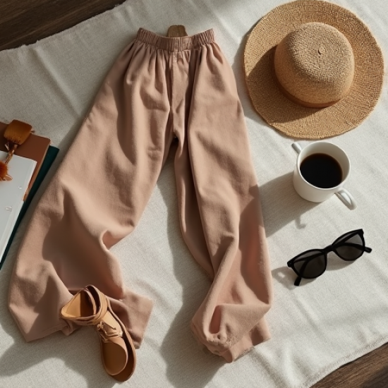 Women's Light High Waist Wide Leg Pants