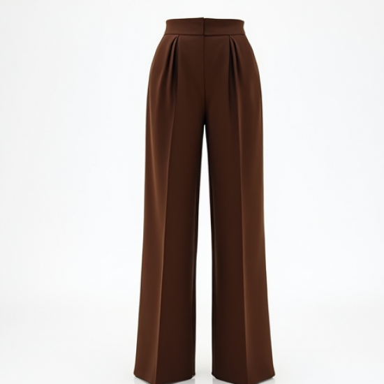 Women's Chocolate Brown Wide Trousers