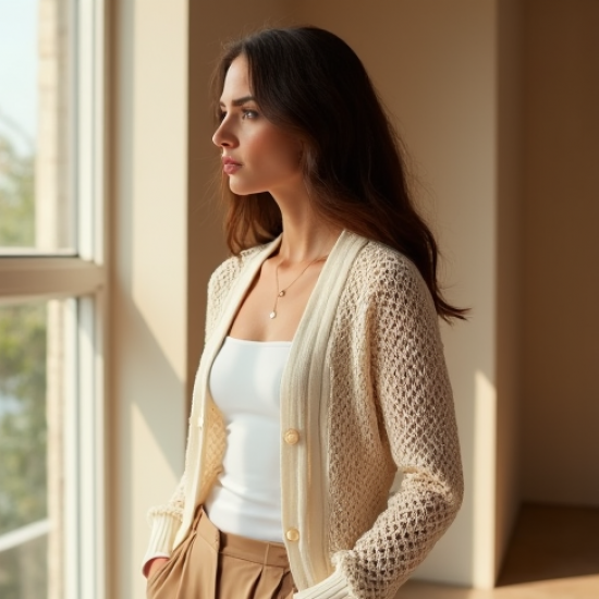 Women's Net Sleeve Cardigan
