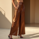 Women's Bronze Wide-Leg Culottes