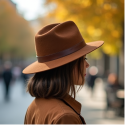 Women's Suede Wide Brim Hat