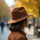 Women's Suede Wide Brim Hat