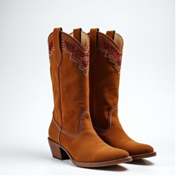 Women's Suede Western Mid-Calf Boot