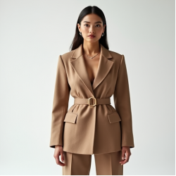 Women's Belted Structured Jacket
