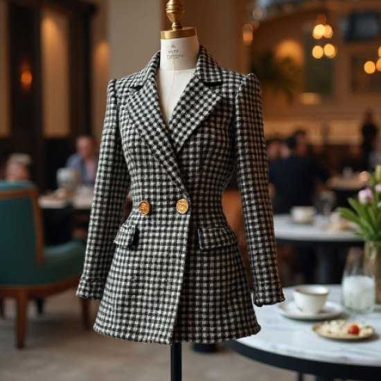 Women's Tweed Blazer & Skirt Set