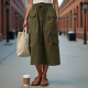 Women's Earth Tone Cargo Skirt