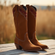 Women's Suede Western Mid-Calf Boot