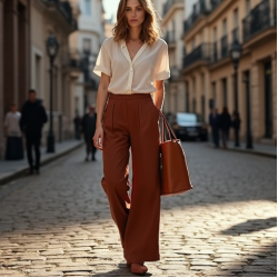 Women's Hipster Wide Leg Pants