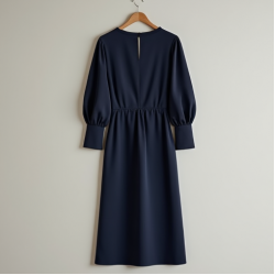 Women's Pleated Waist Wrap Dress