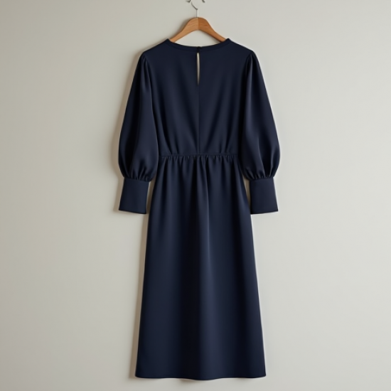 Women's Pleated Waist Wrap Dress