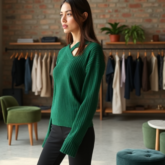 Women's Side Cut-Out Knit Top