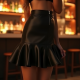Women's Satin Mermaid Mini Skirt