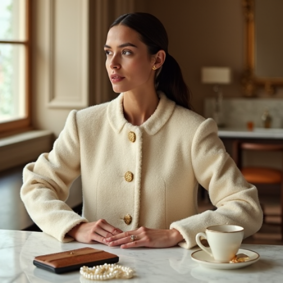 Women's Cropped Boucle Duster