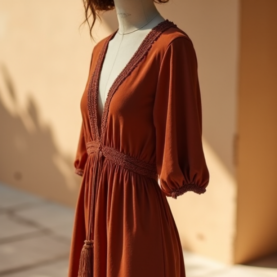 Women's Boho Fringe Hem Dress