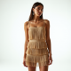 Women's Textured Fringe Mini Dress