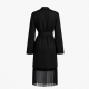 Women's Dramatic Fringe Wrap Dress