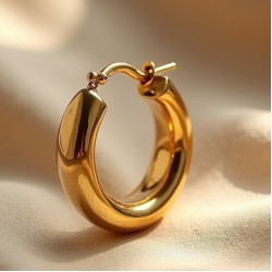 Women's Chunky Gold Hoop Earrings