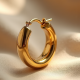 Women's Chunky Gold Hoop Earrings